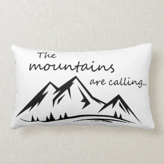 The Mountains are Calling Lumbar Pillow