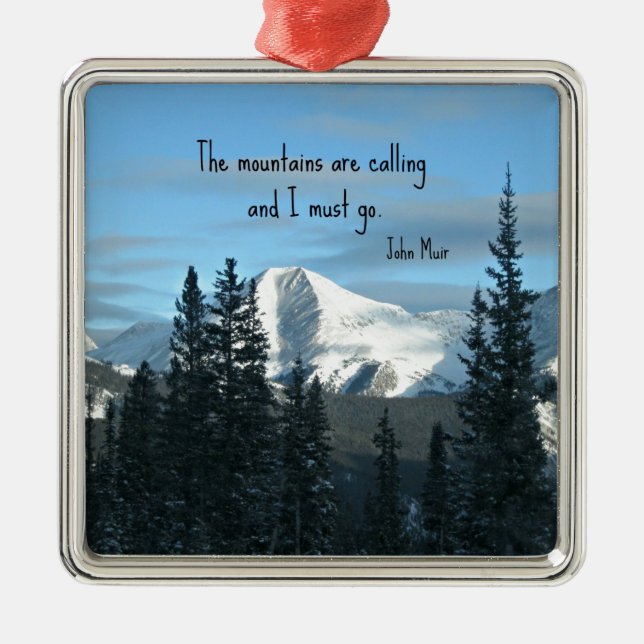 The mountains are calling... metal ornament (Front)