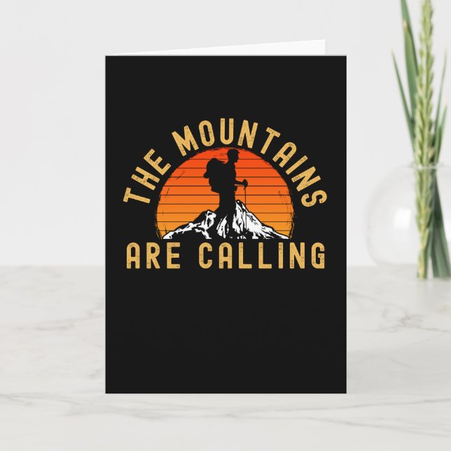 The Mountains Are Calling  Mountain Card (Front)