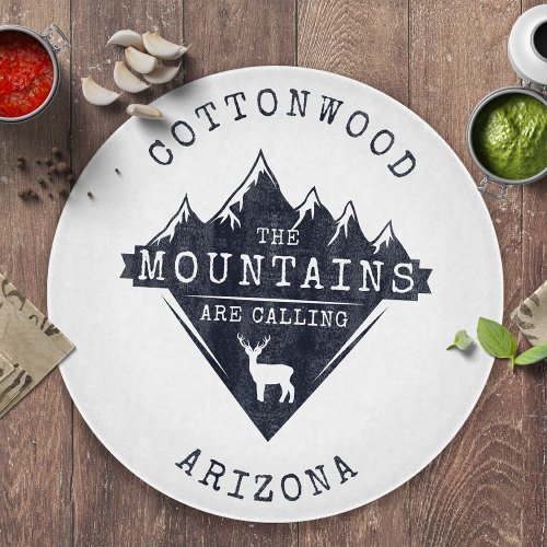 The Mountains are Calling Navy Blue Cutting Board