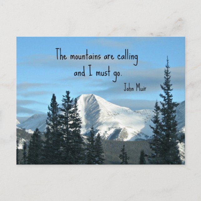 The mountains are calling... postcard (Front)