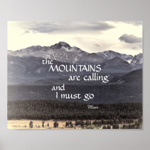the mountains are calling poster Muir quote