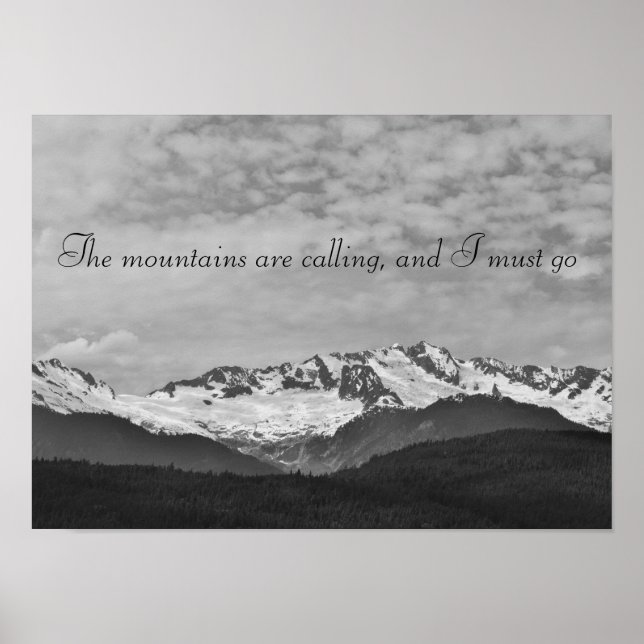 The Mountains Are Calling Print (Front)