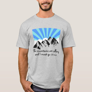 The Mountains Are Calling Retro Clouds & Sky T-Shirt