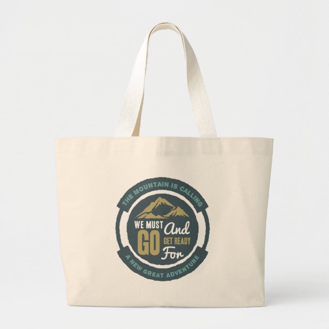 The Mountains Are Calling Tote Bag – Adventure & H (Front)