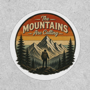 The Mountains Are Calling – Vintage Hiking Patch