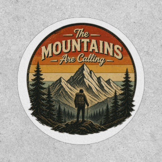 The Mountains Are Calling – Vintage Hiking Patch