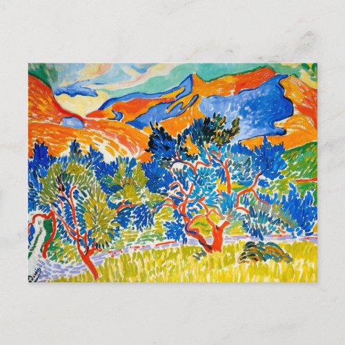 The Mountains at Collioure  Andre Derain  Postcard