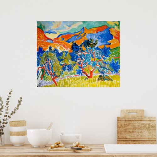 The Mountains at Collioure  Andre Derain  Poster