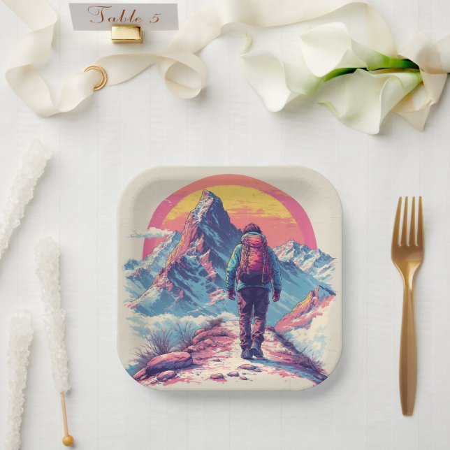 the mountains Birthday or Shower  Paper Plates (Wedding)