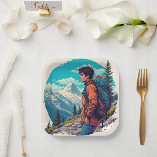 the mountains Birthday or Shower  Paper Plates (Wedding)