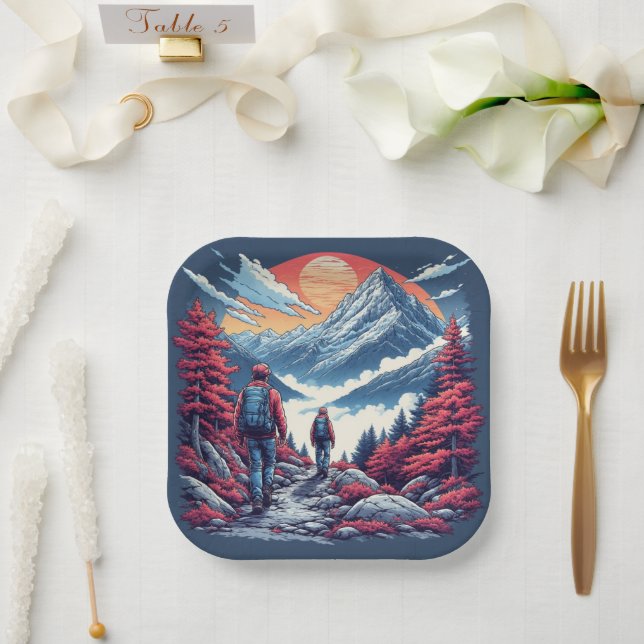 the mountains Birthday or Shower  Paper Plates (Wedding)