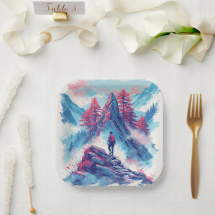 the mountains Birthday or Shower Paper Plates