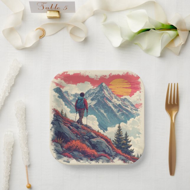 the mountains Birthday or Shower  Paper Plates (Wedding)