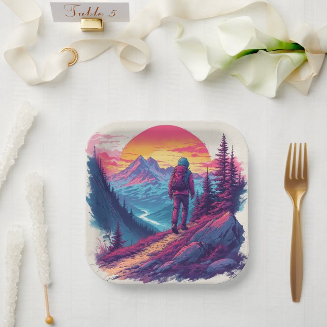 the mountains Birthday or Shower  Paper Plates (Wedding)