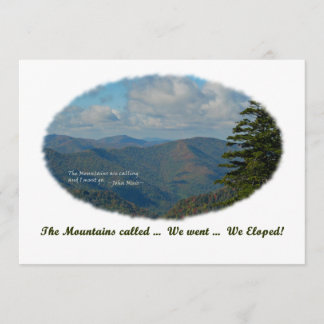 The Mountains Called / We Eloped Announce & Invite