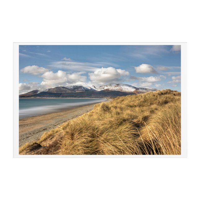 The mountains of mourne and dundrum bay Ireland Acrylic Print (Front)