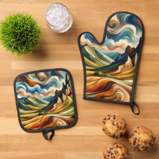 The Mountains   Oven Mitt & Pot Holder Set