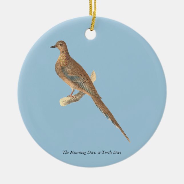 The Mourning Dove (Carolina Turtle Dove) NY Birds Ceramic Ornament (Front)