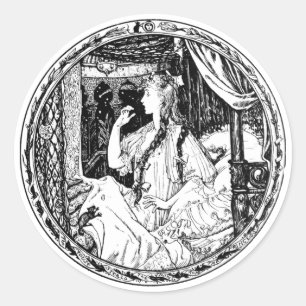 The Mouse Steals The Ring From The PrincessSticker Classic Round Sticker