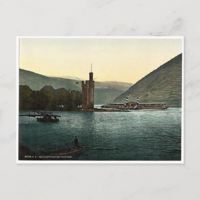 The Mouse Tower, Bingen, the Rhine, Germany magnif Postcard (Front)