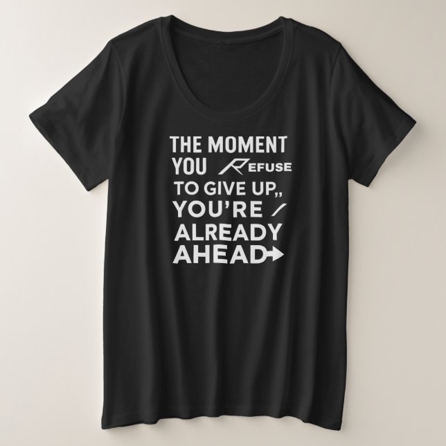 The movement you gym motivation quote with text plus size T-Shirt (Design Front)