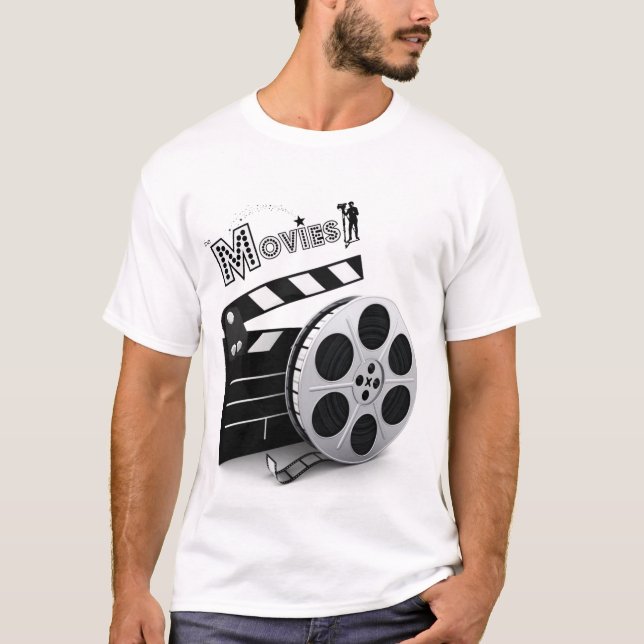 The Movies: Reel & Clapper T-Shirt (Front)