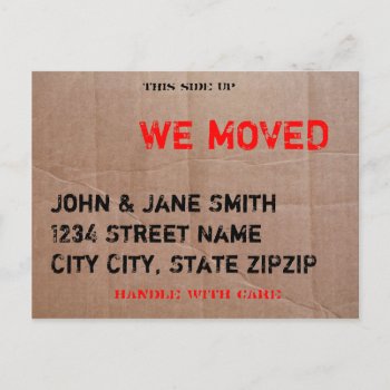 The Moving Box Announcement Postcard by eemolly at Zazzle