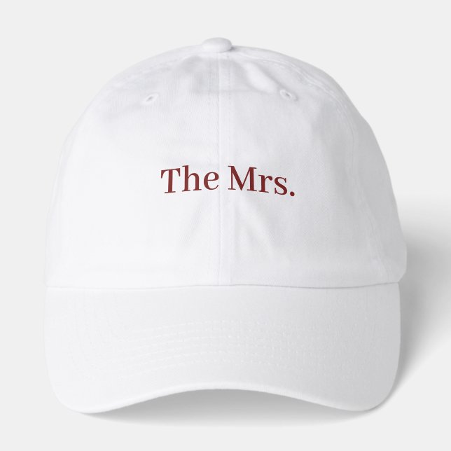 The Mrs. Minimalist Wedding Hat, Bridal Shower Hat (Front)