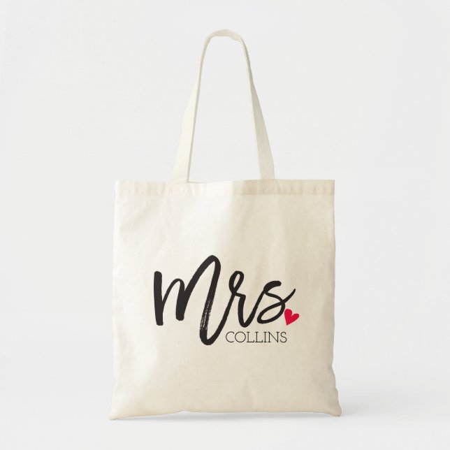 The Mrs. Shoppe | Personalized Mrs. Tote Bag (Front)