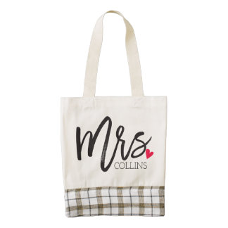 The Mrs. Shoppe | Personalized Mrs. Zazzle HEART Tote Bag