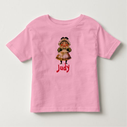 The Ms Judy Puppet add text Toddler T_shirt