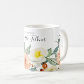 The Mug Of Modern Peach Watercolor Flowers (Front Right)