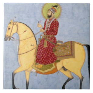 The Mughal Emperor Farrukhsiyar(1683-1719) (r.1713 Ceramic Tile