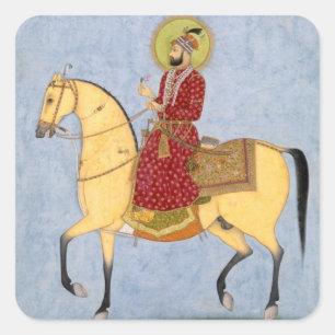 The Mughal Emperor Farrukhsiyar(1683-1719) (r.1713 Square Sticker