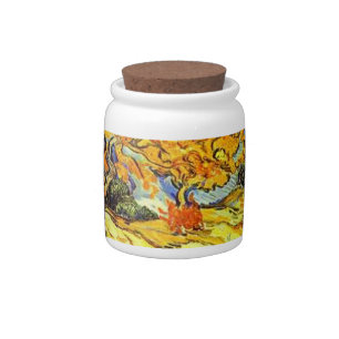 The Mulberry Tree, Vincent van Gogh. Vintage art Candy Jar