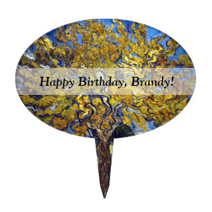 The Mulberry Tree, Vincent van Gogh. Vintage Cake Topper