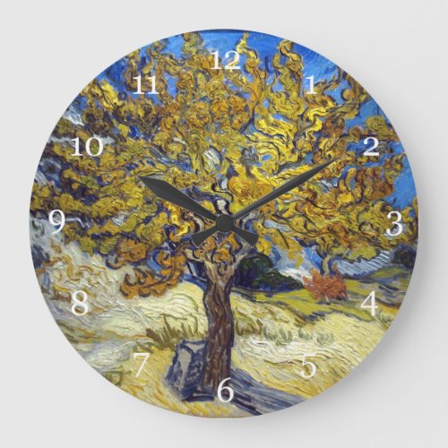 The Mulberry Tree Vincent van Gogh Vintage Large Clock