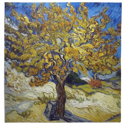 The Mulberry Tree Vincent van Gogh Vintage Napkin