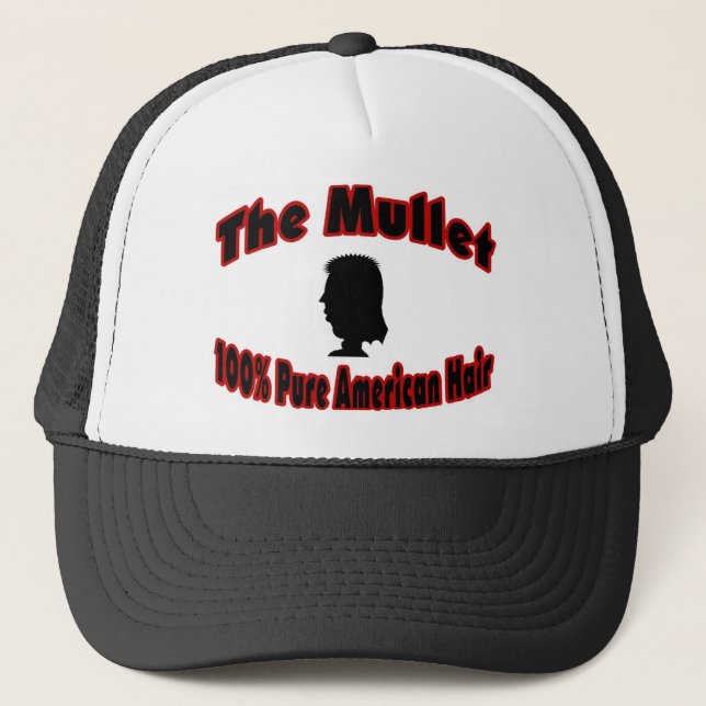 The Mullet 100% Pure American Hair Trucker Hat (Front)