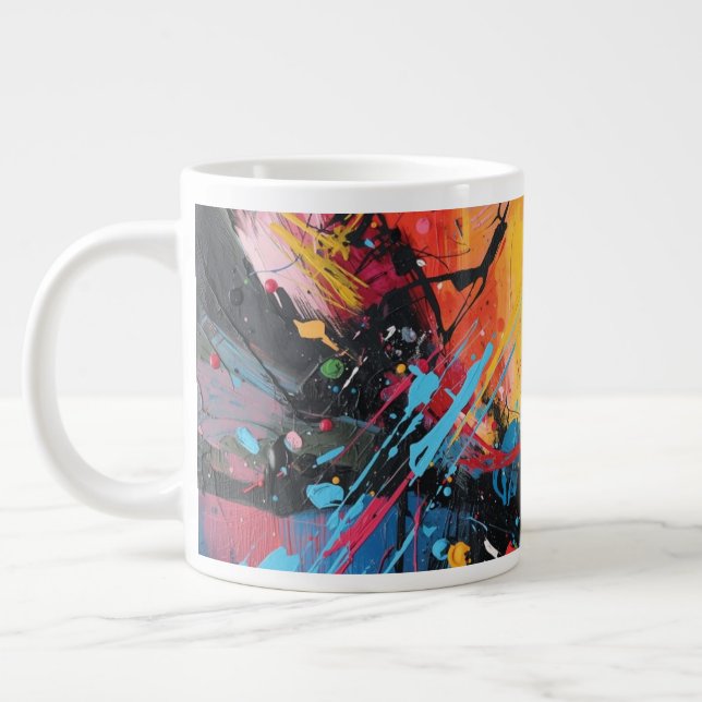 The Multi Color abstract design mug (Left)