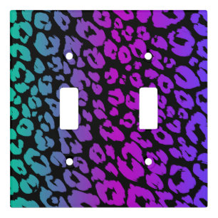 The Multi-Colored Leopard Series Design 1 Light Switch Cover