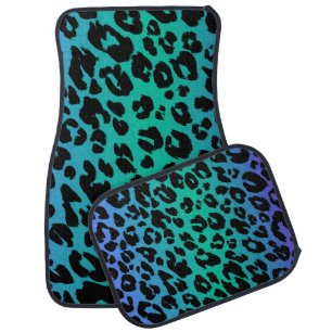The Multi-Colored Leopard Series Design 6 Car Floor Mat