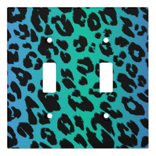 The Multi-Colored Leopard Series Design 6 Light Switch Cover