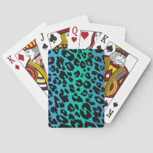 The Multi-Colored Leopard Series Design 6 Poker Cards