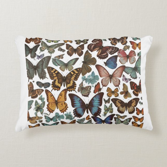 the multi colour butterfly accent pillow (Front)