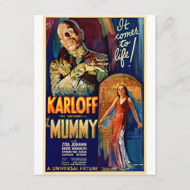 The Mummy 1932 Film Postcard (Front)