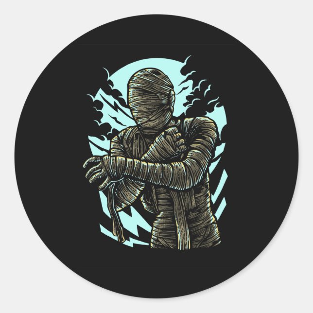 The Mummy Classic Round Sticker (Front)