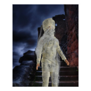 The Mummy escape from Egypt. Halloween Poster