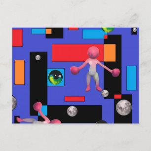 The Mummy II - Ken Gage Abstract Art Postcard